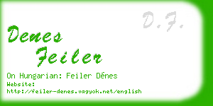 denes feiler business card